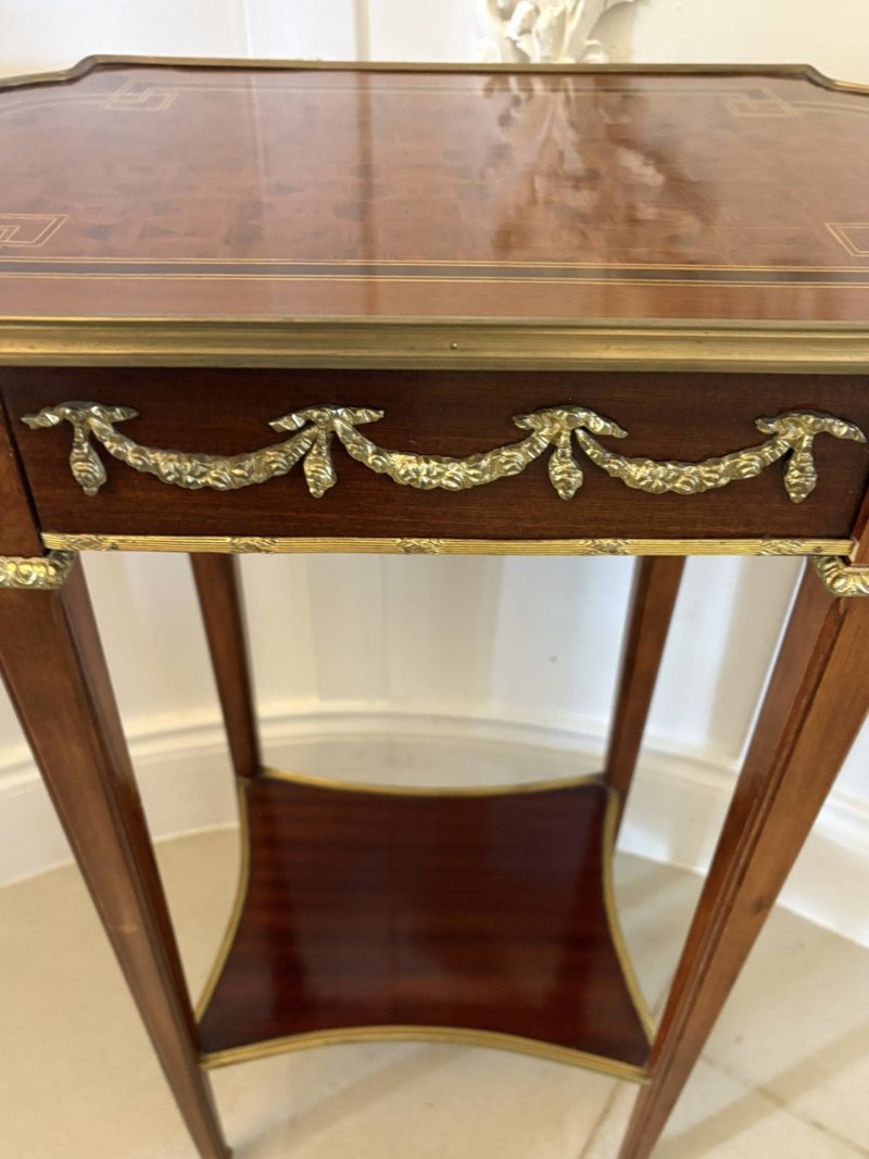 Outstanding Quality Antique Edwardian Mahogany and Ormolu Mounted Lamp Table - Image 7